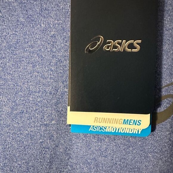 NWT ASICS MotionDry Long Sleeve Running Shirt Blue Size Large Vented Dri-fit - Picture 9 of 12